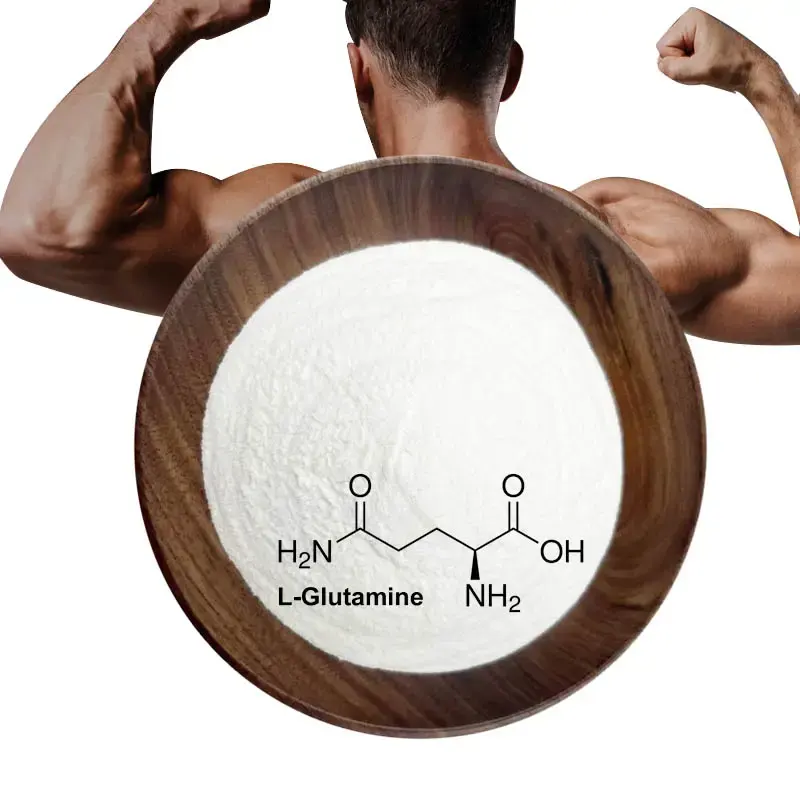Entrega rápida polvo de l-glutamina orgánica 99% pureza suplemento nutricional de glutamina a granel l-glutamina