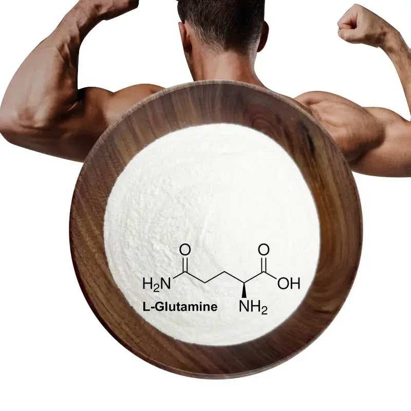 Hızlı teslimat organik l-glutamin tozu % 99% saflık glutamin besin takviyesi toplu l-glutamin