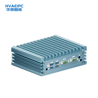 Nuevo y Potente Mini PC Industrial de Bajo Consumo con Doble LAN, Puerto Serial, DDR4 y Cuatro Núcleos HW-N26 |   HVAEIPC Intel Celeron 4-10 SSD de 64 GB Linux