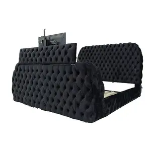 <span class=keywords><strong>Lit</strong></span> électrique intelligent en tissu surélevé <span class=keywords><strong>Lit</strong></span> double king size pour hôtel California <span class=keywords><strong>Lit</strong></span> king size pour téléviseur - Product Image 1