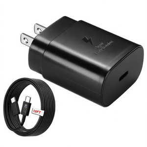 Cargador Superrápido de 25 W, Adaptador de Corriente USB-C PD con Cable de 3 Metros para Teléfonos Móviles Samsung Galaxy S23 S22 S21 S20 - Product Image 1