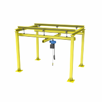Pont roulant mobile flexible sur rail KBK 1,5T, système de levage suspendu léger pour atelier intérieur