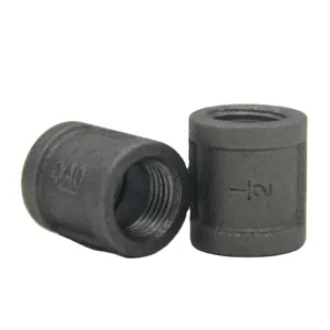 wall socket black female socket connector pipe fittings iron pipe socket