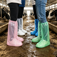 Protège-chaussures jetables imperméables et hautes, couvre-bottes élastiques scellés pour la ferme, pour éviter la boue et la contamination bactérienne