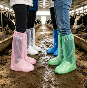 Copriscarpe Alti Impermeabili Monouso, Protezioni Elastiche Sigillate per Stivali da Fattoria per Prevenire il Fango e la Contaminazione Batterica - Product Image 4