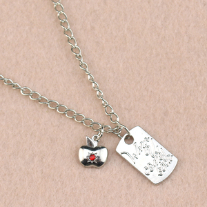 Caleb personalizzato gioco creativo periferico metallo quadrato collana Vintage stile <span class=keywords><strong>amore</strong></span> e spazio profondo cartone animato catena clavicola regalo - Product Image 5