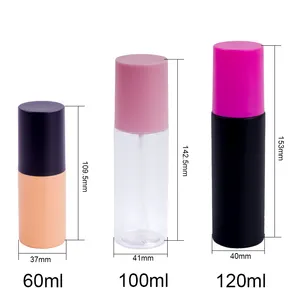 PET Screw Cap Spray Perfume Bottle Customized 60ml 100ml 120ml Cosmetic Plastic Packaging Fine Mist Spray Bottle Screen Printing