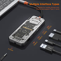 Station d'accueil métallique Fuallwin nouvelle génération 4K à double affichage DisplayLink 5-en-1 USB2.0/USB-C 5 Gbps de transfert Hub VGA pour ordinateur portable en stock