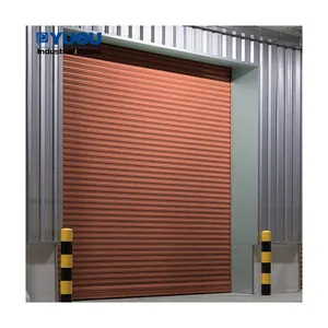 Cancello zincato esterno in acciaio elettrico in acciaio Roll Up tapparella produttori e fornitori di lamelle per porte di sicurezza in ferro