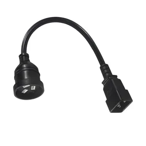 Enchufe de C20-AU IEC 320 C20 a SAA, adaptador hembra australiano IEC320, convertidor de 3pin australiano a C20, Cable de plomo de alimentación UPS/PDU