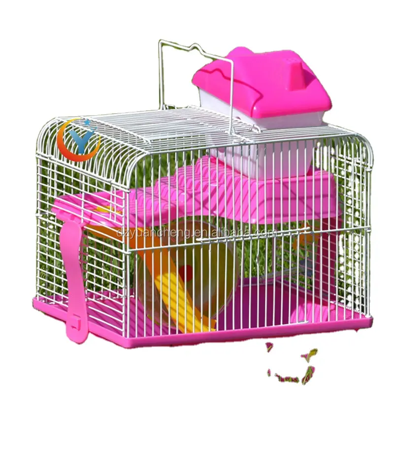 Pembe hamster kafes aksesuarları ucuz küçük fare sıçan evcil hayvan kafesi ile satılık suluk besleyiciler yetiştiriciliği