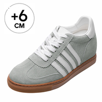 Chaussures décontractées montantes à plateforme en cuir de vache pour femmes, style mode, vente en gros d'usine, personnalisables, rehaussantes de 8 cm/3,15 pouces
