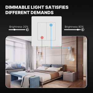 Interrupteur intelligent Moes Star Ring Tuya ZigBee Mesh à bouton-poussoir pour éclairage 1/2/3 voies/20A, <span class=keywords><strong>chauffe</strong></span>-<span class=keywords><strong>eau</strong></span>, rideaux, variateur de lumière, <span class=keywords><strong>prise</strong></span> EU/UK - Product Image 3