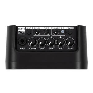 Amplificateur de guitare électrique rechargeable 10 watts pour mini-guitare avec effets de distorsion et de delay et égaliseur 3 bandes - Product Image 5