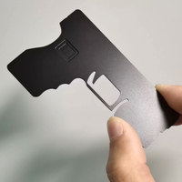 Großhandel 4442 Chip-Slot-Geldkarte in Pistolenform aus Edelstahl mit EMV-Chip-Slot und Hico-Magnetstreifen