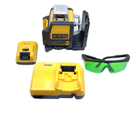 Niveau laser rotatif automatique haute précision 360° 4D 16 lignes faisceau vert industriel DIY alimenté par batterie Li-Ion +/-1/16in10ft de précision