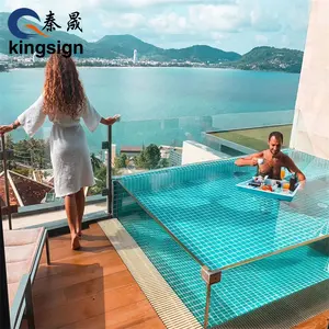 Outdoor Large Scale Infinity Swimming Pool Sheets Wall Plexiglass panel