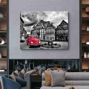 Poster di arte della parete di architettura <span class=keywords><strong>auto</strong></span> bianco nero camera da letto ufficio <span class=keywords><strong>Vintage</strong></span> stampa su tela pittura moderna decorazione per la casa - Product Image 2