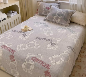Coperta, Coperta in pile corallo, Coperta in <span class=keywords><strong>flanella</strong></span>, Coperta da divano con cartoni animati, Lenzuolo <span class=keywords><strong>singolo</strong></span>, Coperta per pisolino con aria condizionata - Product Image 4