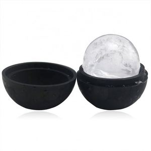 Custom Logo Large Silicone Whiskey Ice Ball Mold Easy Release Round Ice Sphere Maker for Promotional <b>Activities</b> - Product Image 3