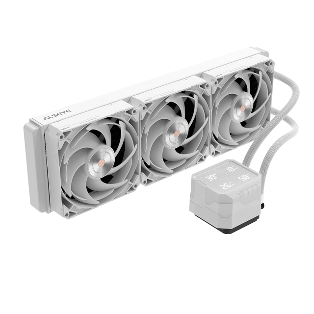 ALSEYE Triad 120mm White Color AIO Liquid Cooler CPU Water Cooler Q360Plus(White) for Gaming PC Case