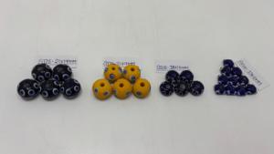 Cuentas de Vidrio Lampwork con Diseño de Puntos Azules, Cuentas Decorativas Redondas Azules, Amarillas y Negras para la Fabricación de Joyería, Suministros de Manualidades al por Mayor - Product Image 2