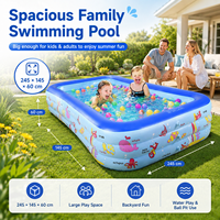 Grande piscine gonflable pour enfants et adultes, piscine gonflable portable à charge rapide intelligente pour la maison, produit de divertissement sportif
