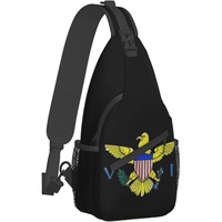 Sac de poitrine avec drapeau des îles vierges américaines, grand sac à dos multi-poches, sac à bandoulière pour voyage, randonnée, sac à bandoulière pour hommes et femmes, personnalisé