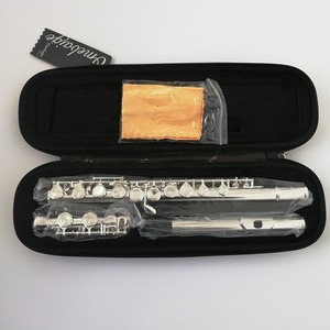 Flûte plaquée en <span class=keywords><strong>argent</strong></span> meigai, boîtier de rangement, OEM, 16 trous scellés, bon étui - Product Image 6
