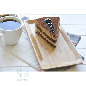 Plateau de service en bambou personnalisé, plateau de service pour petit-déjeuner à la maison - Product Image 3