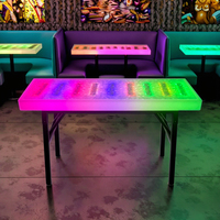 Nouveau luxe interactif tactile Table Smart Coffee Bar Lcd affichage maison extérieur cave à vin Restaurant fête rétro bois