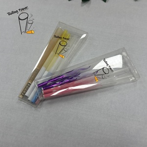Papel de cigarrillos ultrafino de combustión continua, personalizable en tamaños de 70MM-140MM, papel de fumar preafilado de color. - Product Image 1