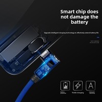 Kabel Data Kain Kepang Pengisian Cepat Tipe-C Model Siku untuk Ponsel OPPO