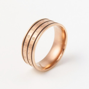 Donkey Family Old Flower Paire <span class=keywords><strong>de</strong></span> bagues <span class=keywords><strong>de</strong></span> mariage en acier inoxydable, émail anti-décoloration, incrustation <span class=keywords><strong>de</strong></span> diamant <span class=keywords><strong>de</strong></span> laboratoire, fait main - Product Image 5