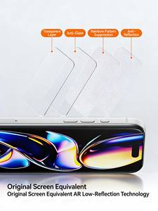 Protection d'écran en verre trempé anti-reflet Benks AR pour iPhone 15/16/17 Series, film de couverture intégrale dureté 9H - Product Image 3