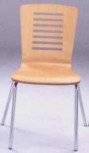 Chaises de salle à manger modernes beiges, meubles de maison empilables avec design en bois pour la cuisine - Product Image 4