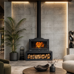 Chimenea Moderna <span class=keywords><strong>de</strong></span> <span class=keywords><strong>Leña</strong></span> <span class=keywords><strong>de</strong></span> Acero, Estilo Decorativo, Fácil Instalación para Sala <span class=keywords><strong>de</strong></span> Estar, Villa, Casa <span class=keywords><strong>de</strong></span> Huéspedes, Calentador <span class=keywords><strong>de</strong></span> <span class=keywords><strong>Leña</strong></span> Interior - Product Image 1