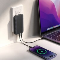 Chargeur mural ultra-fin 13,45 mm 30W PD 3.0 OTP GaN à charge rapide certifié CE FCC avec multiprotections pour smartphones et tablettes