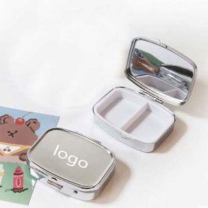 Boîte à pilules rectangulaire en métal classique vierge pour sublimation, idéale pour les voyages et les poches, avec logo personnalisé, cadeaux promotionnels, étui à pilules sur mesure - Product Image 1