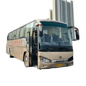 حافلة ركاب فاخرة بأبواب مزدوجة ومحركات من 50-60 مقعدًا مستعملة من china higer، حافلة فاخرة 10-12 مترًا للسفر والحفلات للبيع