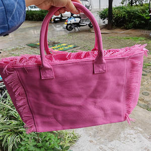 Borsa da Spiaggia alla Moda da Donna, Grande Borsa <span class=keywords><strong>a</strong></span> Mano Casual in Tela con Nappe e <span class=keywords><strong>Portafoglio</strong></span>, Borsa Estiva da Spiaggia Stile Saint Barth - Product Image 2