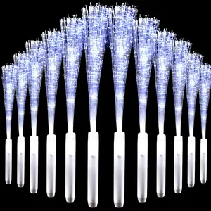 Fiber Optic Glow Wands Bulk with LED Light Up Sticks for Kids Birthday Party Favors Wedding Halloween Christmas Concerts Clubs