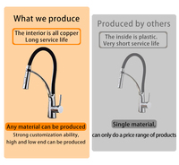 Purification de l'eau trois en un Robinets télescopiques réglables Mélangeurs et robinets Robinet de lavabo Robinet de cuisine