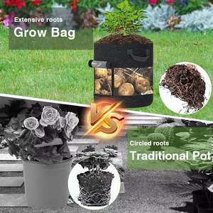 Дышащие тканевые горшки для растений для более здоровых корней: предотвращают переувлажнение и обжим корней в саду/домашнем гроубоксе - Product Image 6
