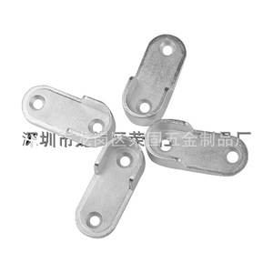 Support mural en alliage de zinc pour tube de penderie, non détachable, pour tube ovale plat - Product Image 4