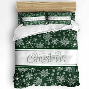 Giáng Sinh Trang Trí Nội Thất 100% Polyester Vua Kích Thước Chăn Bộ Đồ Giường Đặt Tùy Chỉnh In Sang Trọng Phòng Ngủ <span class=keywords><strong>Comforter</strong></span> Tấm Ga Giường Bộ Đồ Giường Bộ - Product Image 5