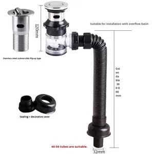 Dispositif moderne anti-odeur drain horizontal mural avec <span class=keywords><strong>joint</strong></span> en silicone anti-insectes pour l'amélioration du <span class=keywords><strong>lavabo</strong></span> de la cuisine de la salle de bain - Product Image 6