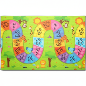 Tapis de jeu double face XPE pour bébé 160x140x0,7 cm-Mousse imperméable non toxique enroulable Numéro coloré Road-Town - Product Image 1