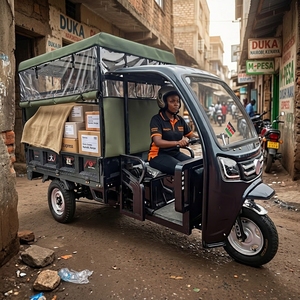 Tricycle électrique certifié CEE <span class=keywords><strong>de</strong></span> haute qualité, 72V 2000W, à carrosserie ouverte, pour le transport <span class=keywords><strong>de</strong></span> marchandises, capacité <span class=keywords><strong>de</strong></span> charge <span class=keywords><strong>de</strong></span> 400 kg, vitesse <span class=keywords><strong>de</strong></span> 50-70 km/h - Product Image 4