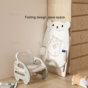 <span class=keywords><strong>Tableau</strong></span> de dessin double face pour enfants avec hauteur réglable, chevalet pliable en HDPE pour tout-petits - Product Image 5